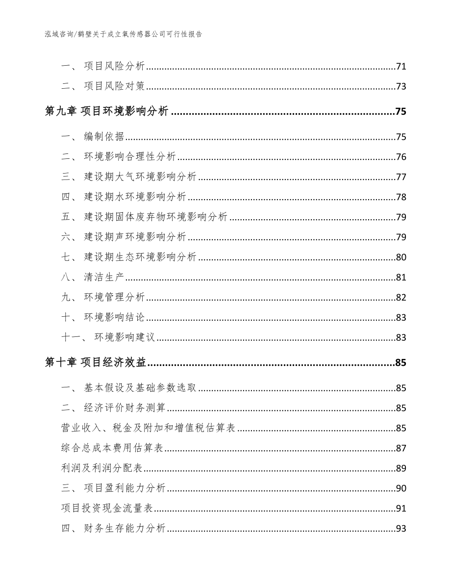 鹤壁关于成立氧传感器公司可行性报告（参考模板）_第4页