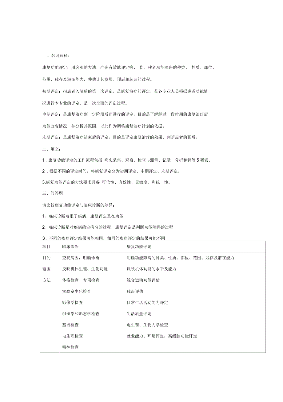 康复评定复习资料_第1页