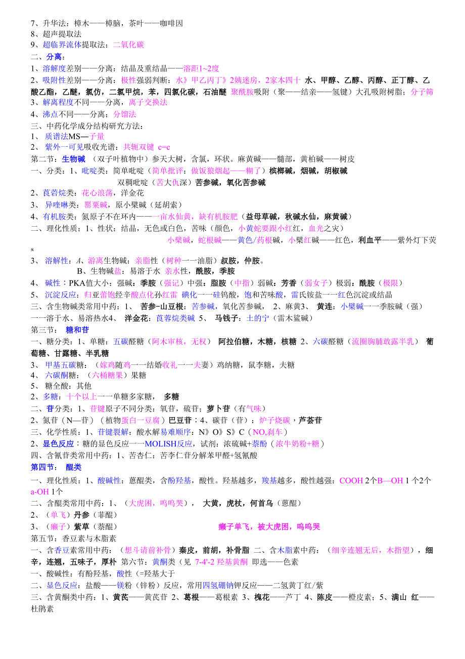 执业中药师考点总结中药一_第2页