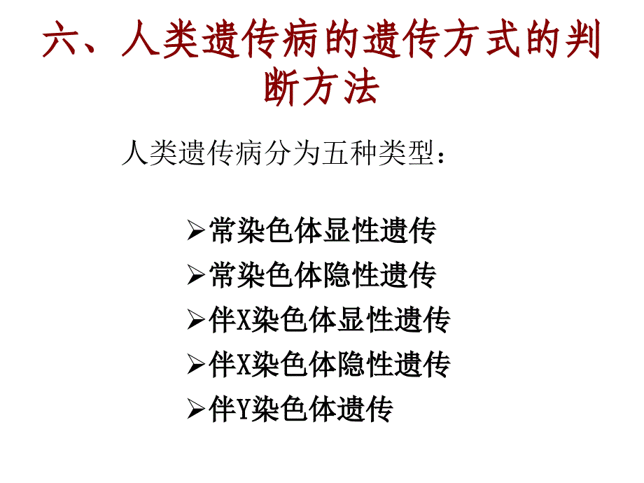 五、人类遗传病的遗传方式的判断方法课件_第2页