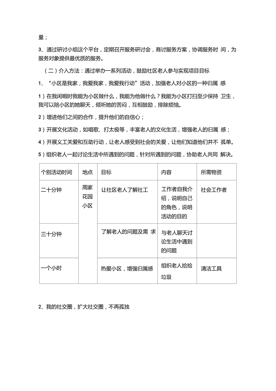 社区工作项目计划书_第3页