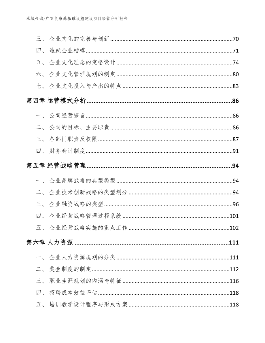 广南县康养基础设施建设项目经营分析报告【模板】_第4页