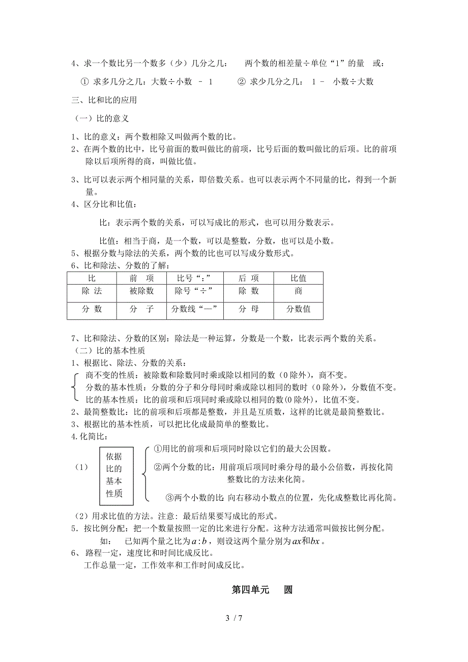 人教版6年级上册知识点归纳_第3页