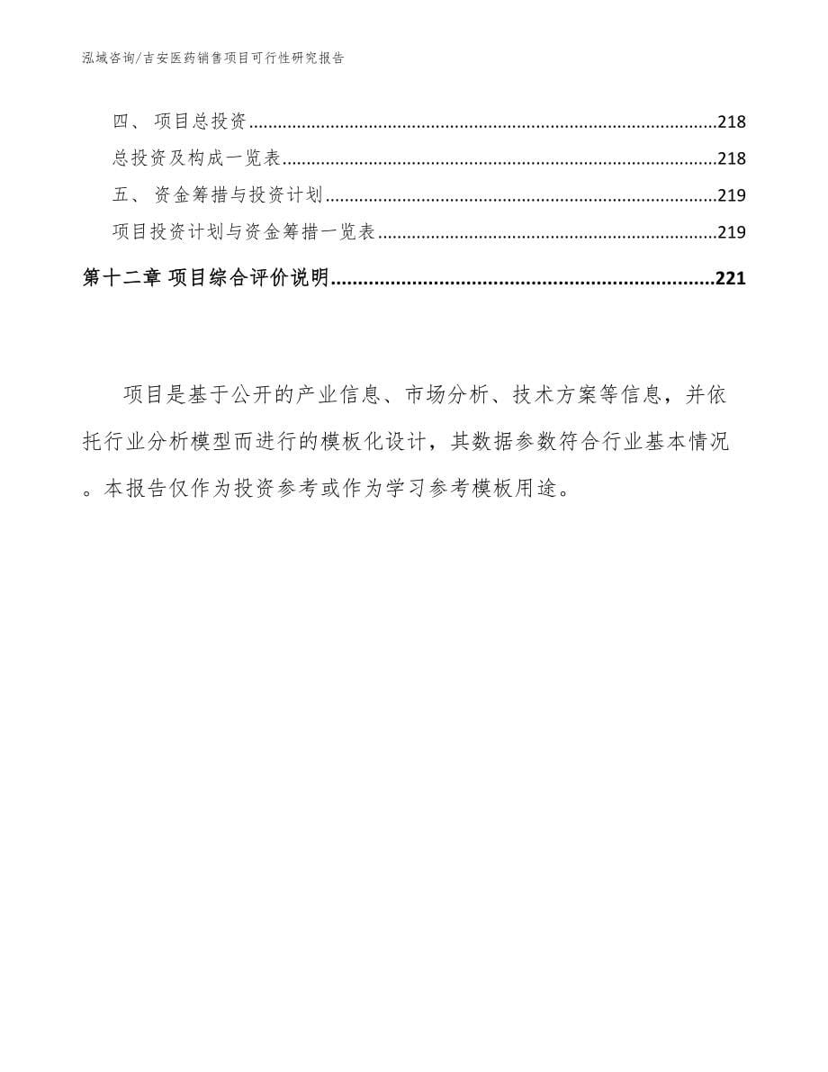 吉安医药销售项目可行性研究报告（范文参考）_第5页