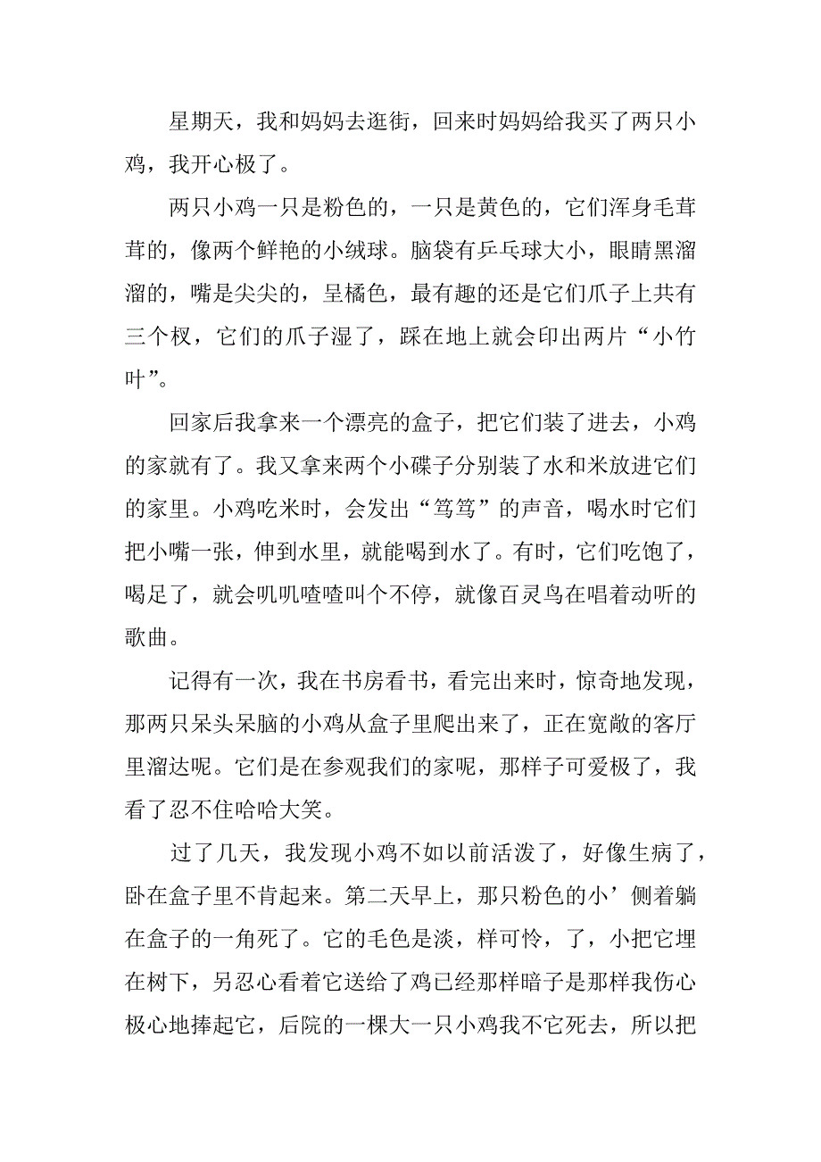 实用的可爱的乌龟三年级作文4篇三年级写小乌龟的优秀作文_第3页