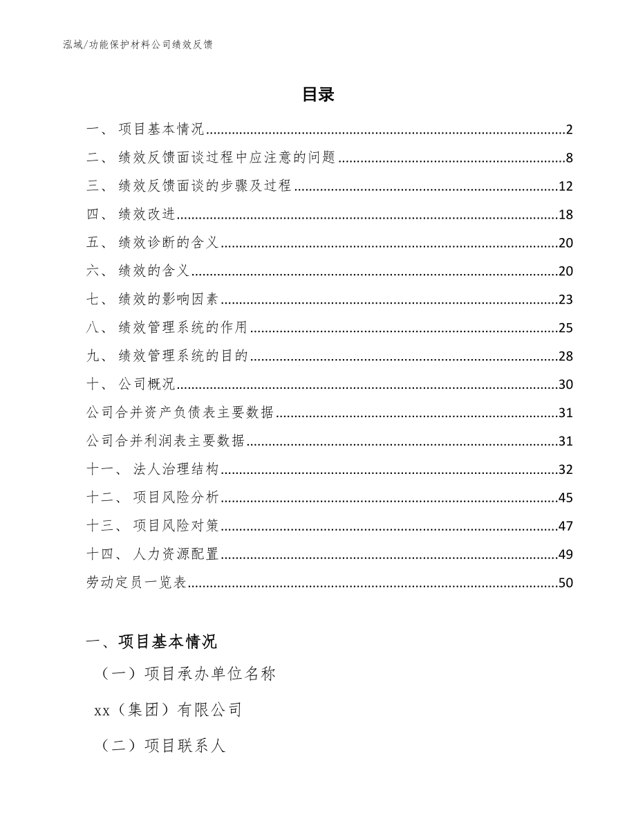 功能保护材料公司绩效反馈_参考_第2页