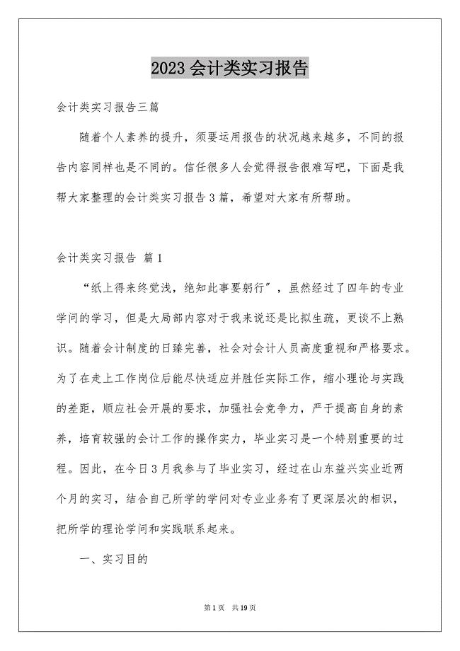 2023年会计类实习报告193.docx