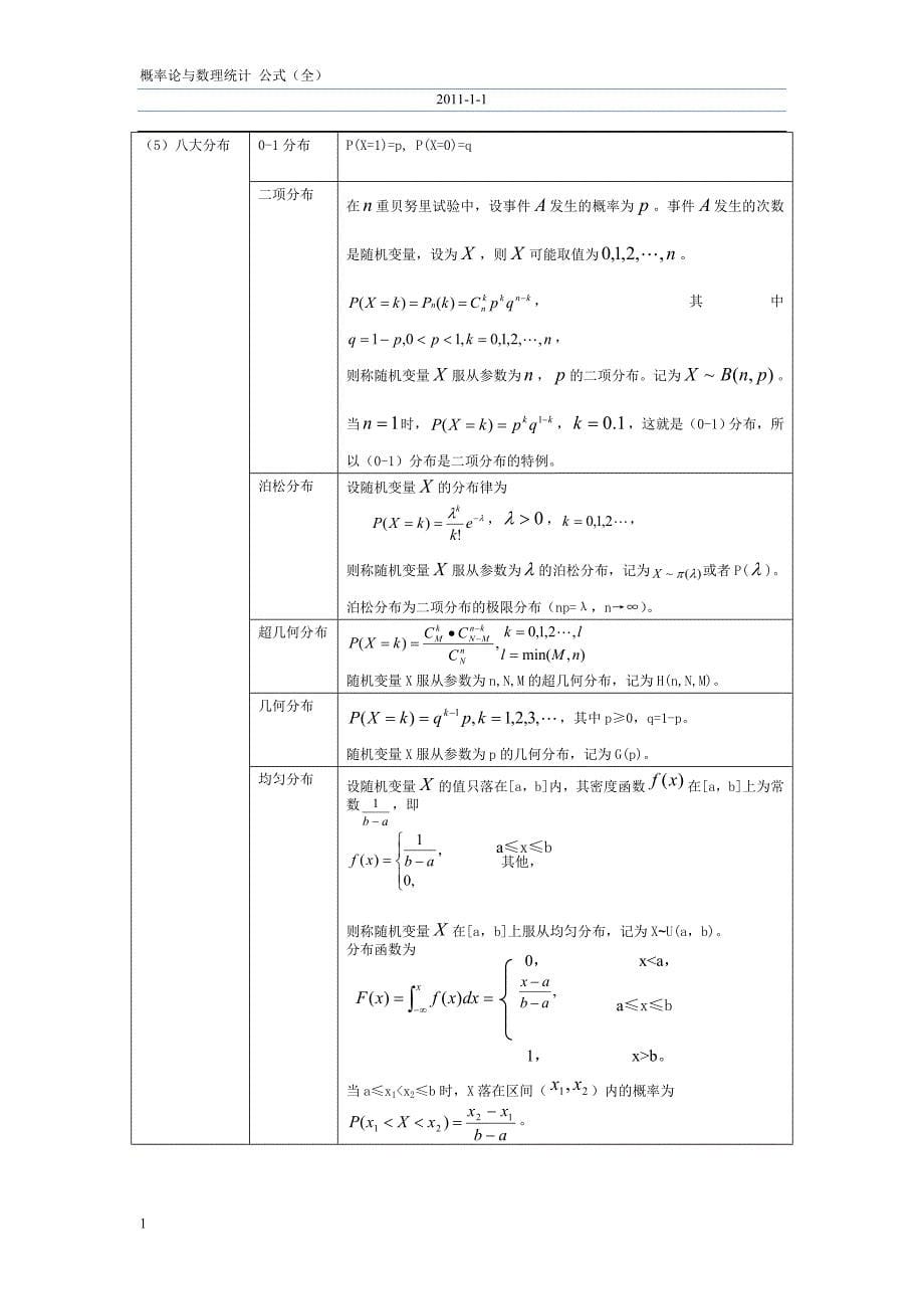概率论与数理统计公式整理超全版_第5页