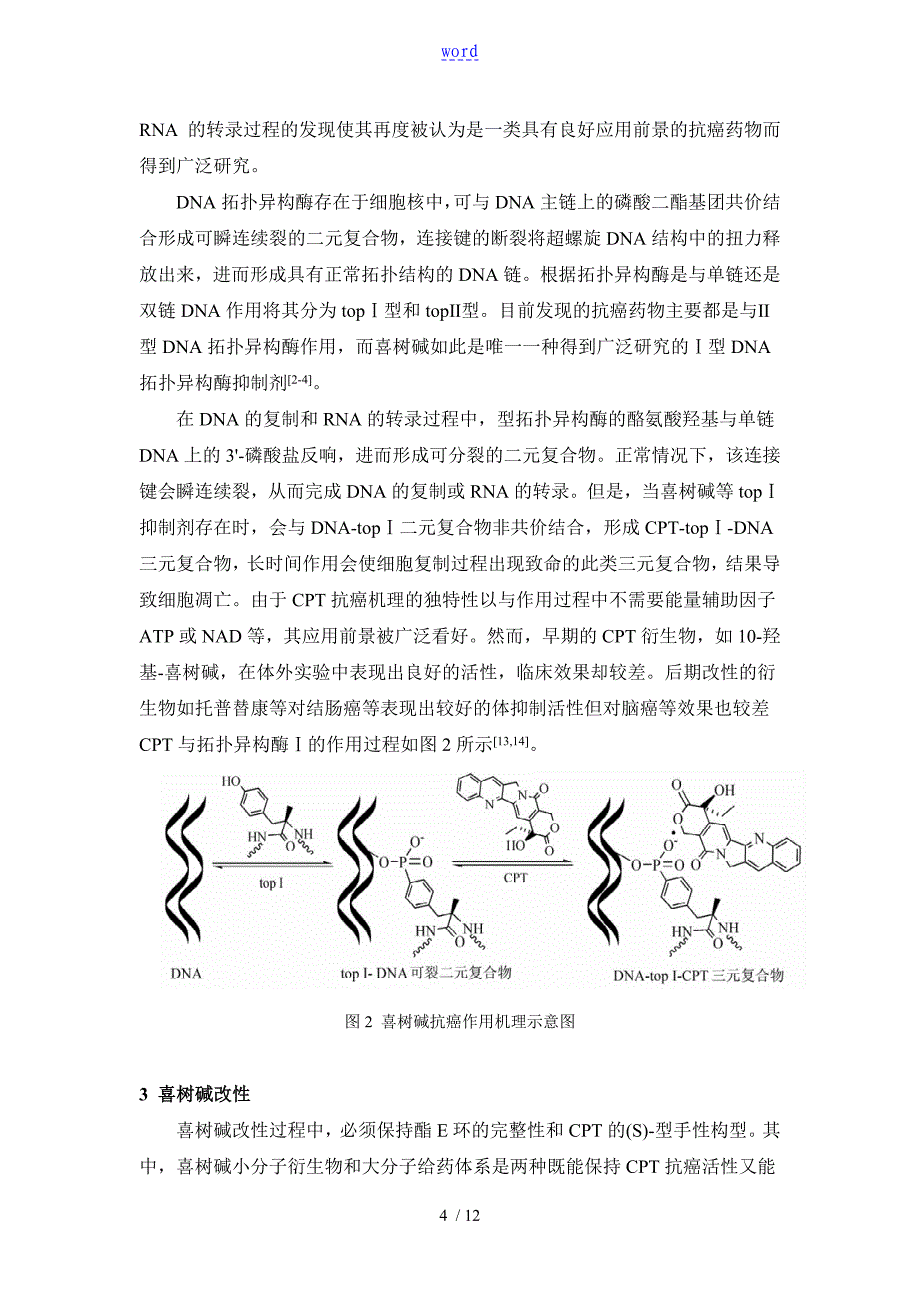 喜树碱类抗癌药物地研究进展_第4页