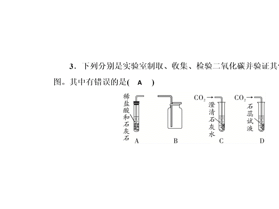 九年级化学上册人教版课件：第六单元碳和碳的氧化物实验活动2二氧化碳的实验室制取与性质_2_第4页