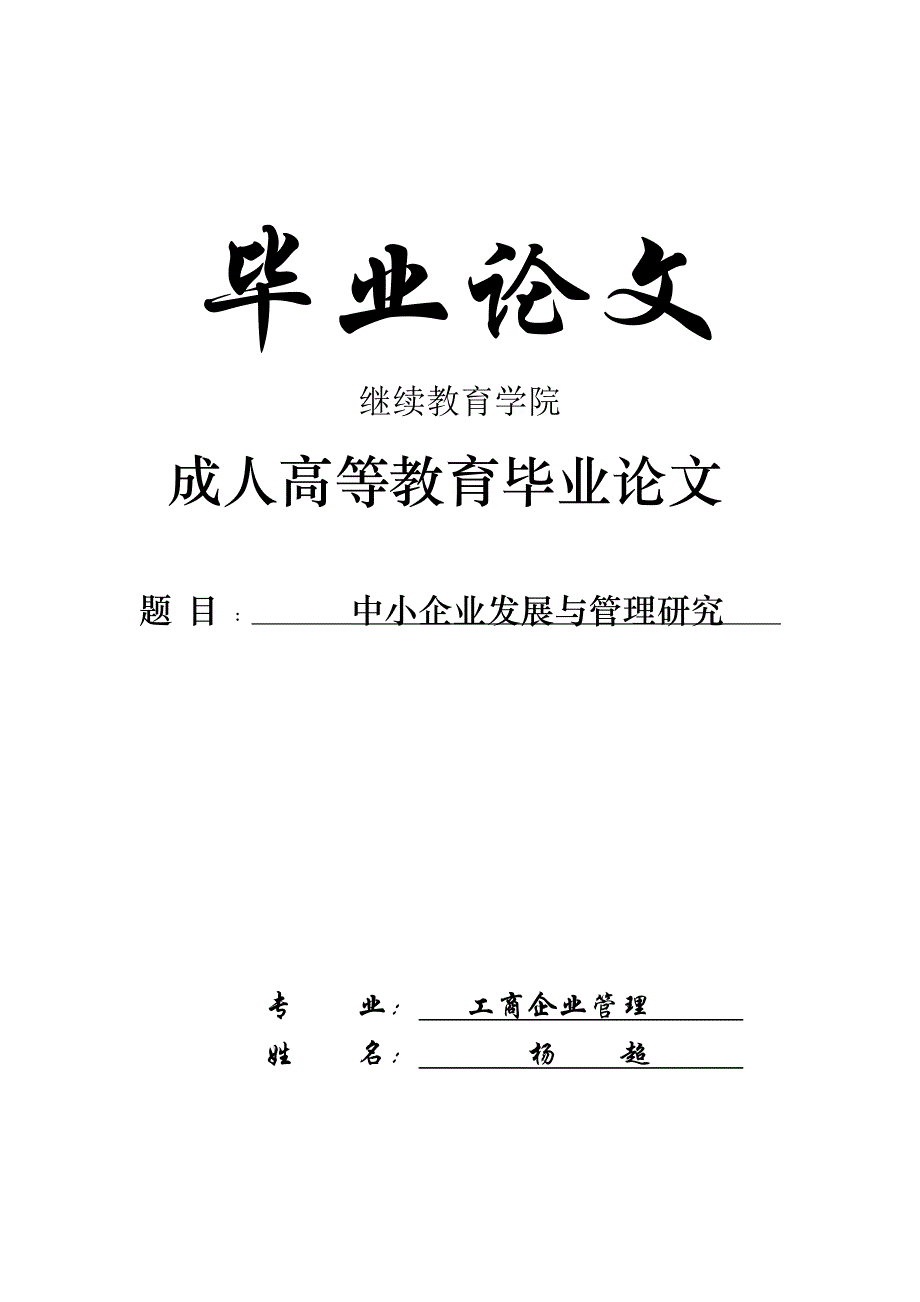 中小企业发展与管理研究.doc_第1页