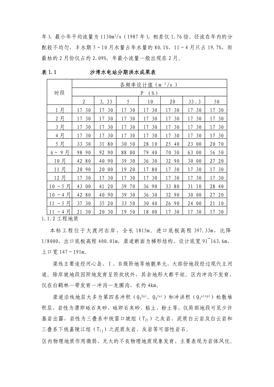 四川大渡河沙湾水电站尾水渠工程初期蓄水安全鉴定施工自检报告_第2页