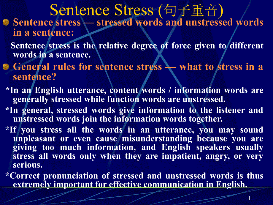 英语语音重读sentence-stressPPT优秀课件_第1页