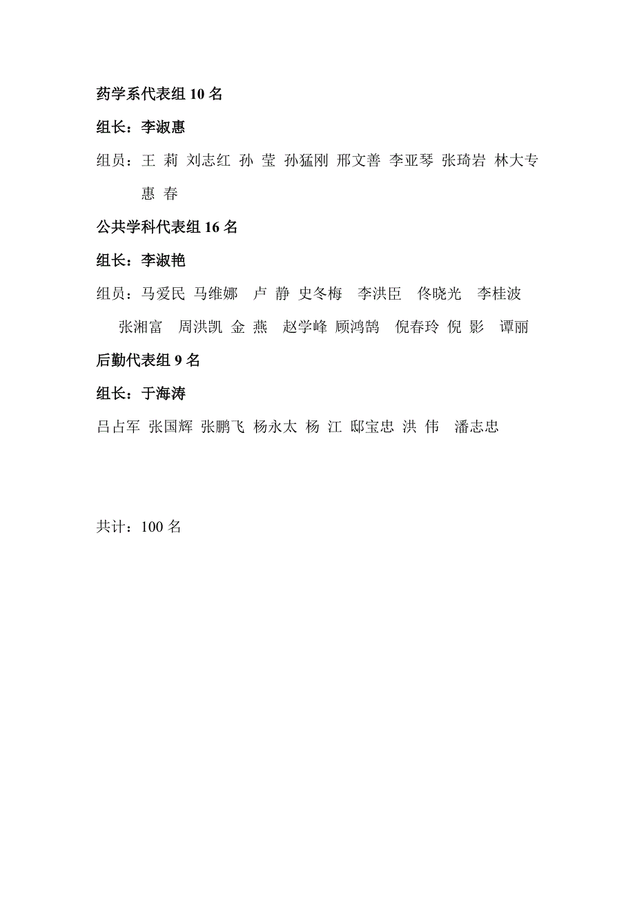 长春医学高等专科学校职工代表_第2页