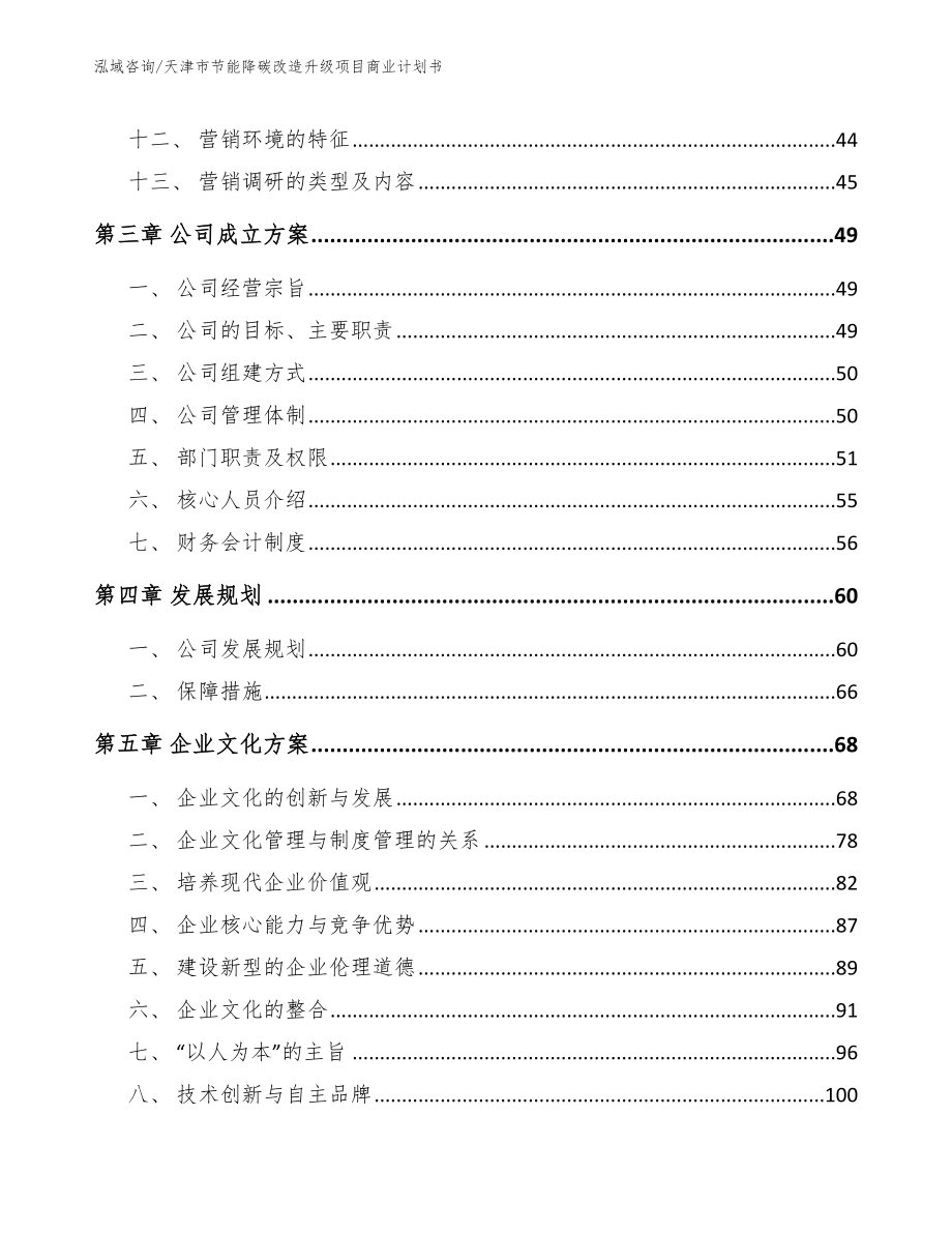 天津市节能降碳改造升级项目商业计划书（范文模板）_第3页