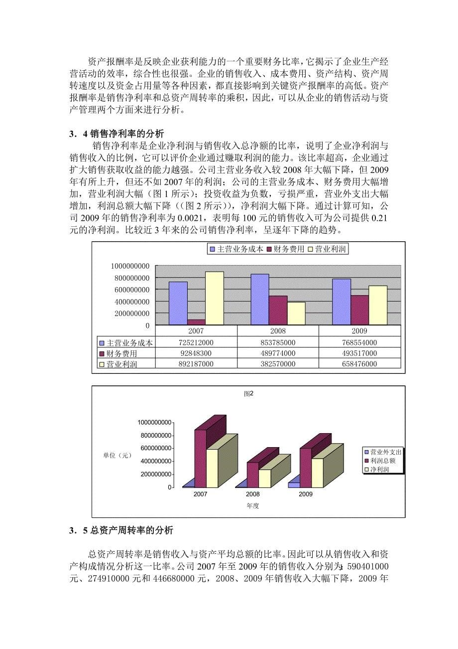 河南高速公路股份有限公司杜邦比率分析_第5页