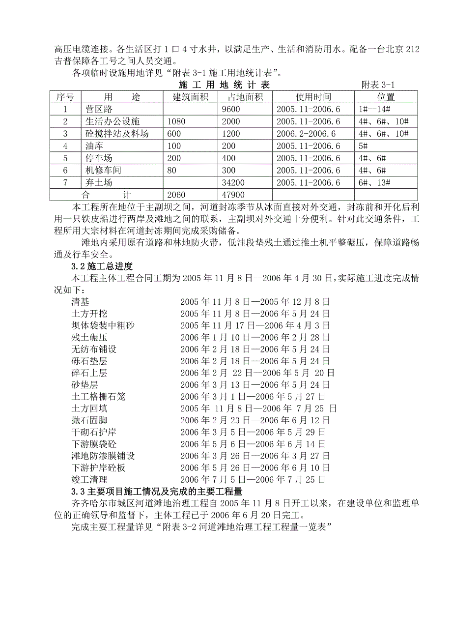 城区河道滩地治理工程施工管理工作报告_第4页