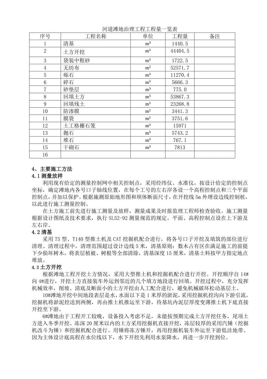 城区河道滩地治理工程施工管理工作报告_第5页