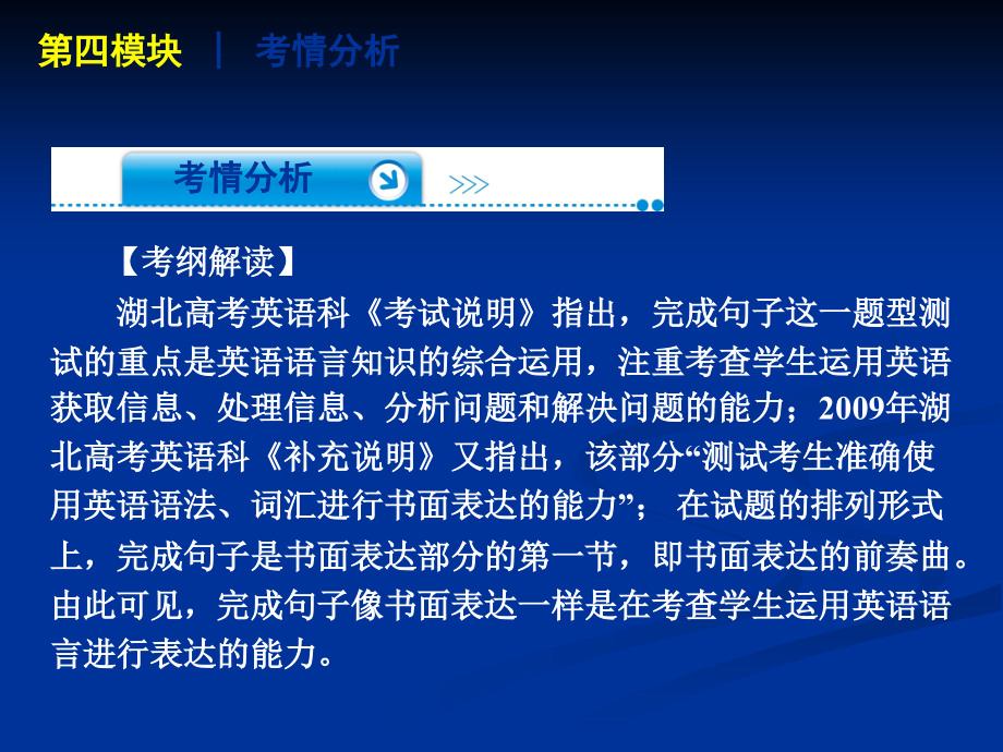 2013高考英语二轮复习课件（解析版）：第4模块-完成句子（湖北专用）（230张）_第3页