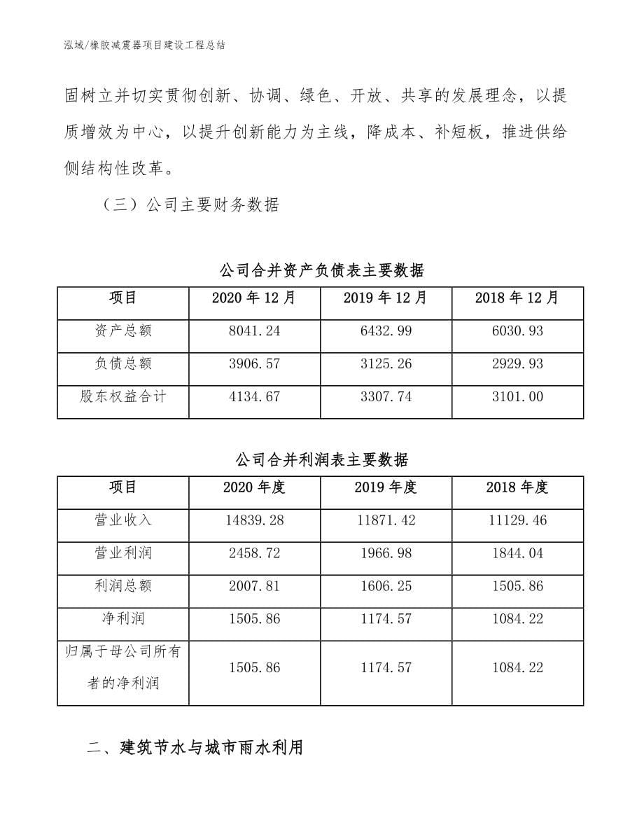 橡胶减震器项目建设工程总结_第5页