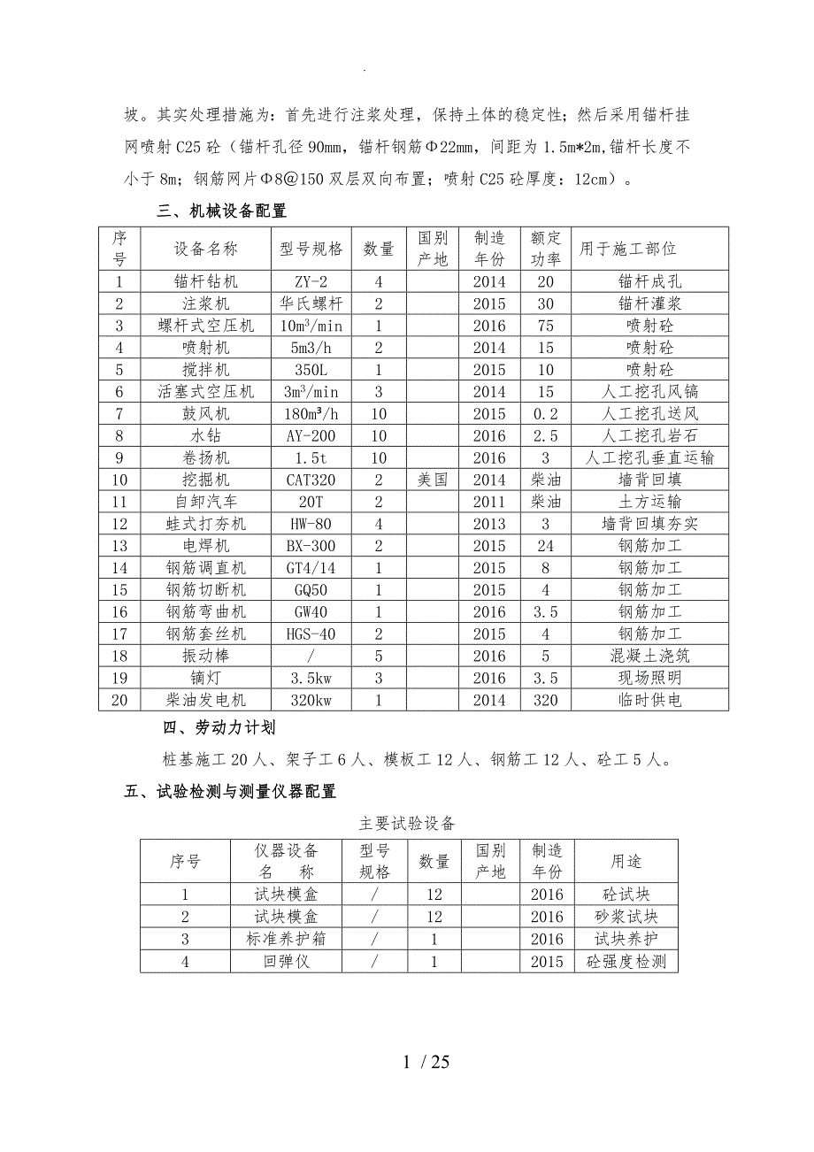 抗滑桩与桩间挡板工程施工组织设计方案_第4页