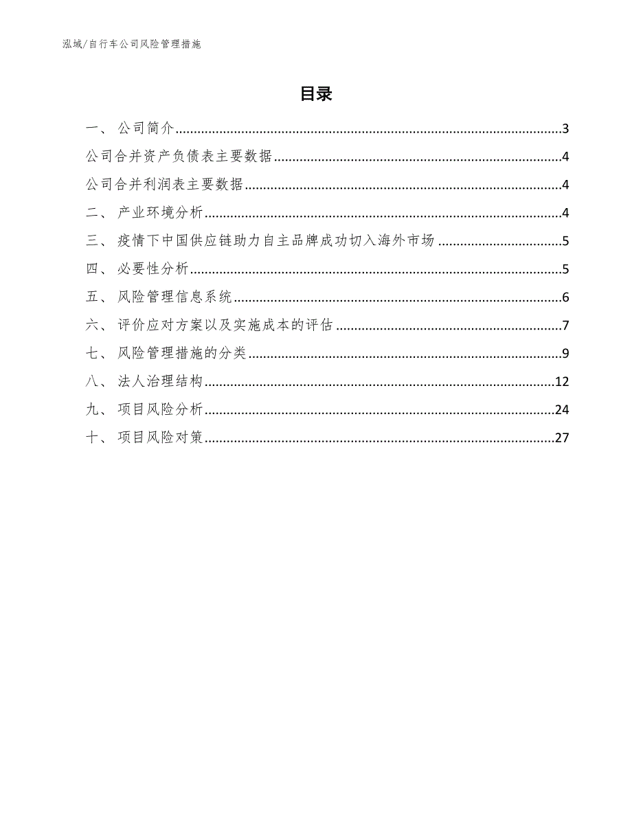 自行车公司风险管理措施_第2页