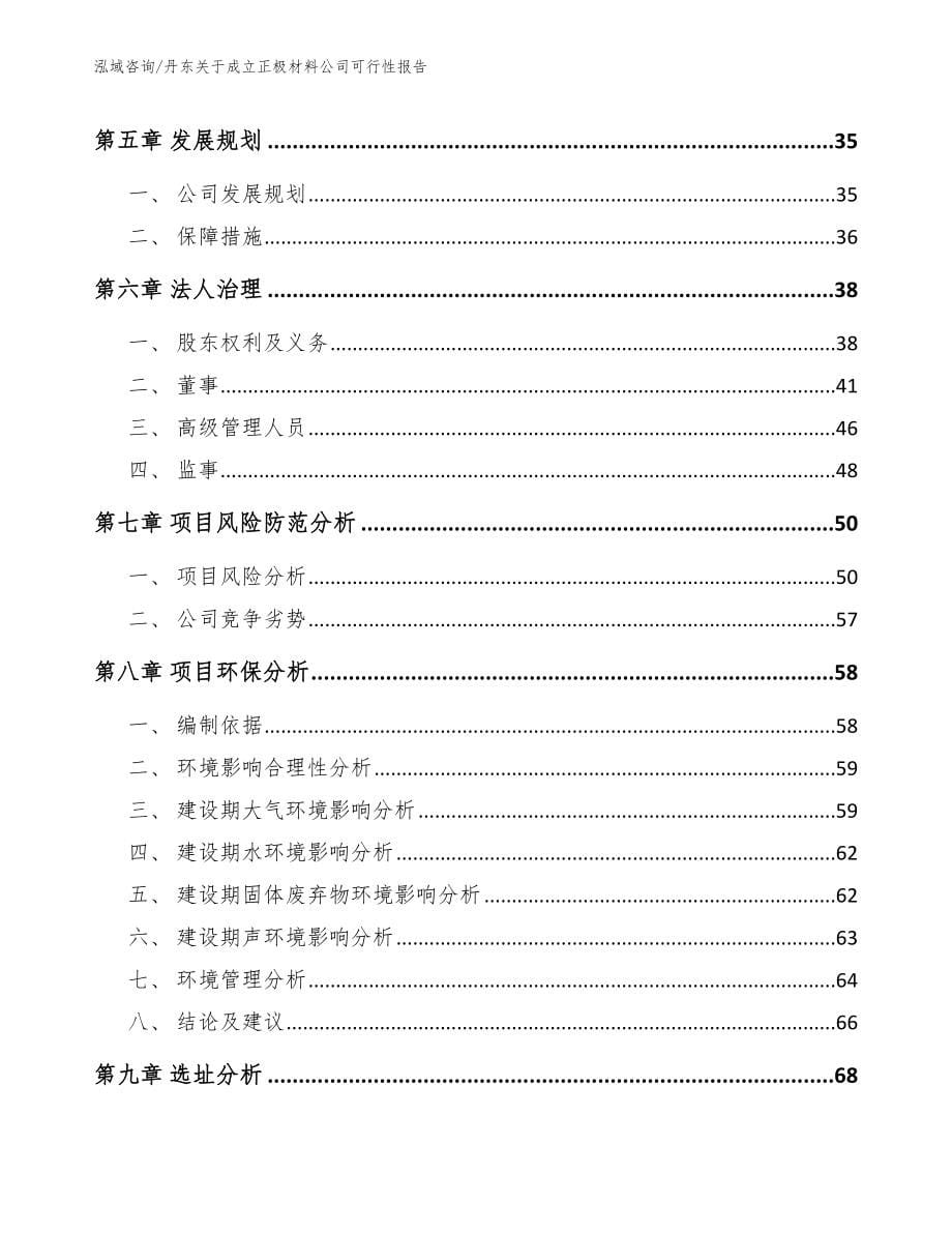 丹东关于成立正极材料公司可行性报告_第5页