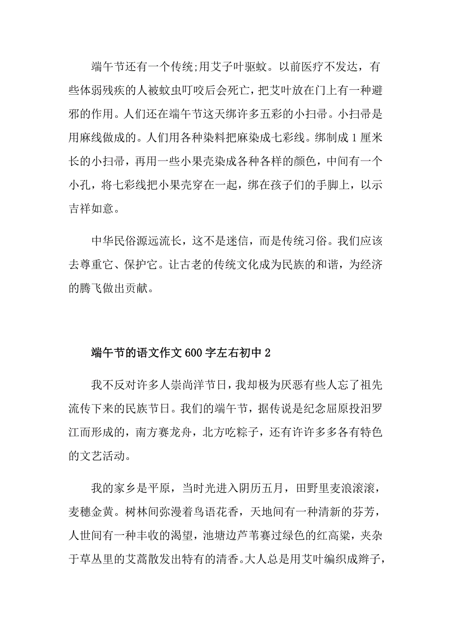 端午节的语文作文600字左右初中_第2页