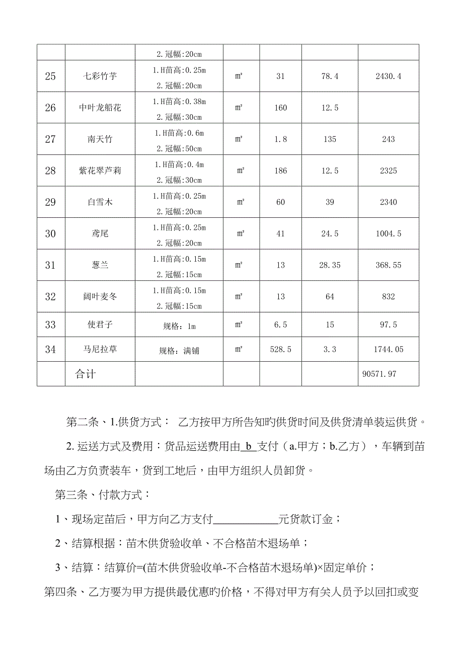 绿化材料采购合同_第3页