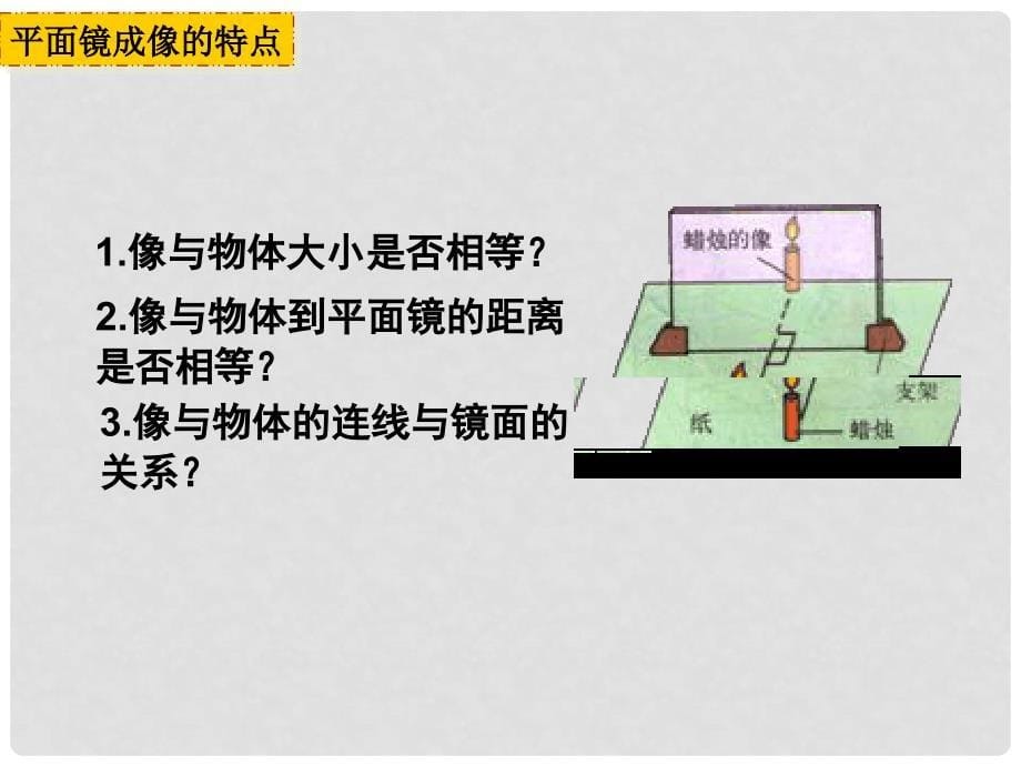 湖南省迎丰镇八年级物理上册 4.3平面镜成像课件 （新版）新人教版_第5页