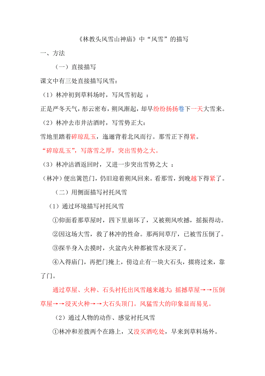 《林教头风雪山神庙》中风雪的描写.docx_第1页