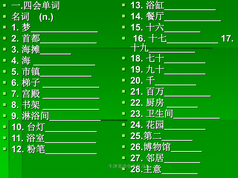 牛津英语中考复习课件_第2页