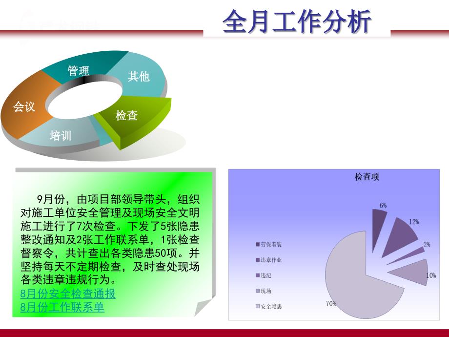 月度安全工作总结及下月工作计划_第4页