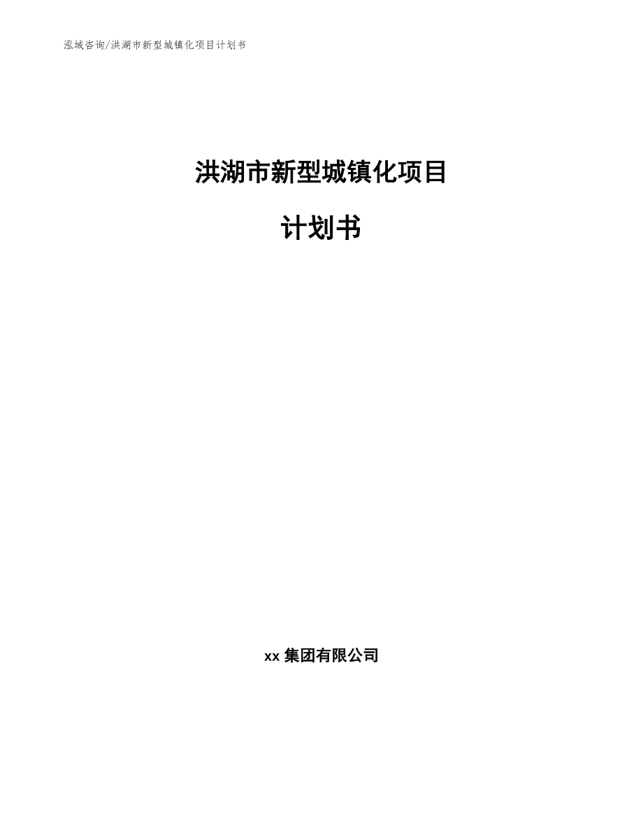 洪湖市新型城镇化项目计划书（模板范文）_第1页