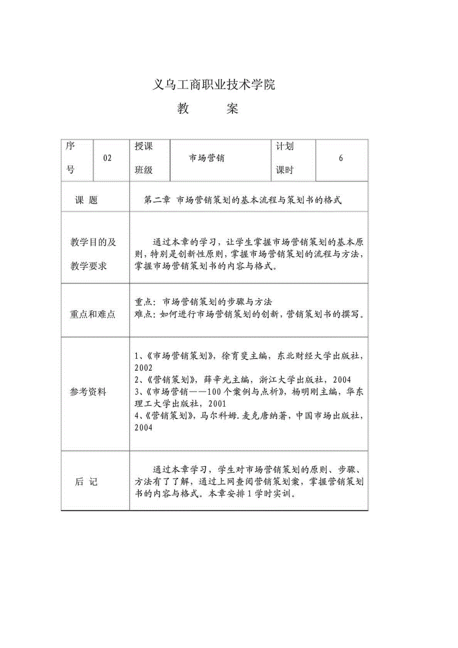 第二章 市场营销策划的基本流程与策划书的格式_第2页