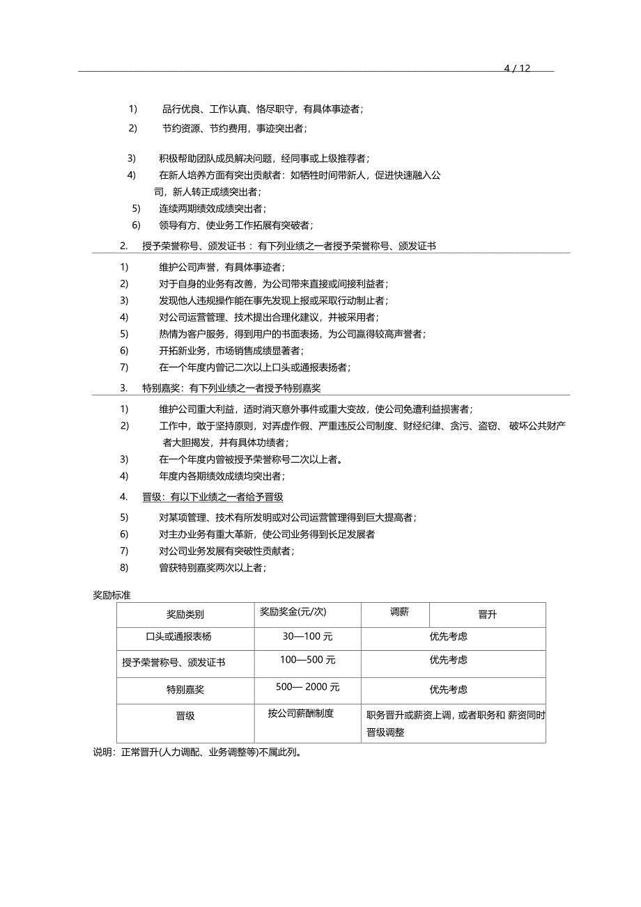 员工奖惩管理制度科技_第4页