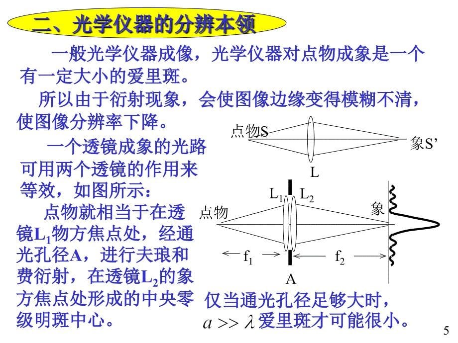 圆孔衍射光学仪器的分辨本领_第5页