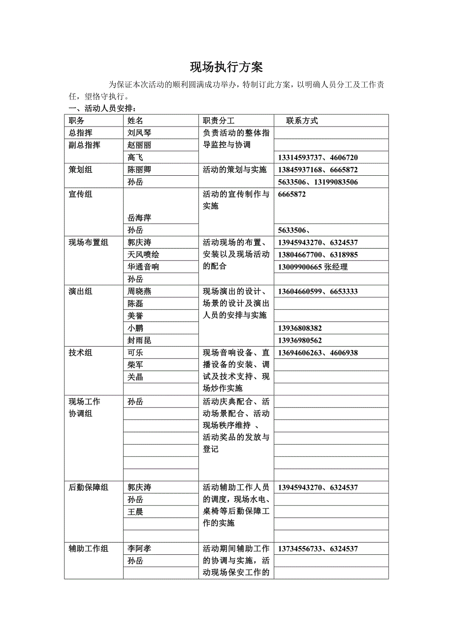 【精品】现场执行方案_第1页