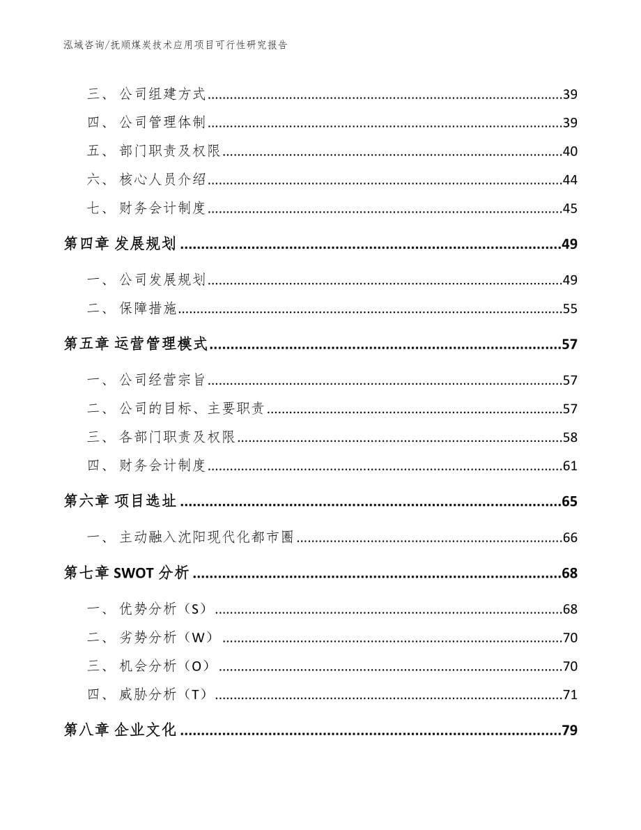 抚顺煤炭技术应用项目可行性研究报告_范文参考_第5页