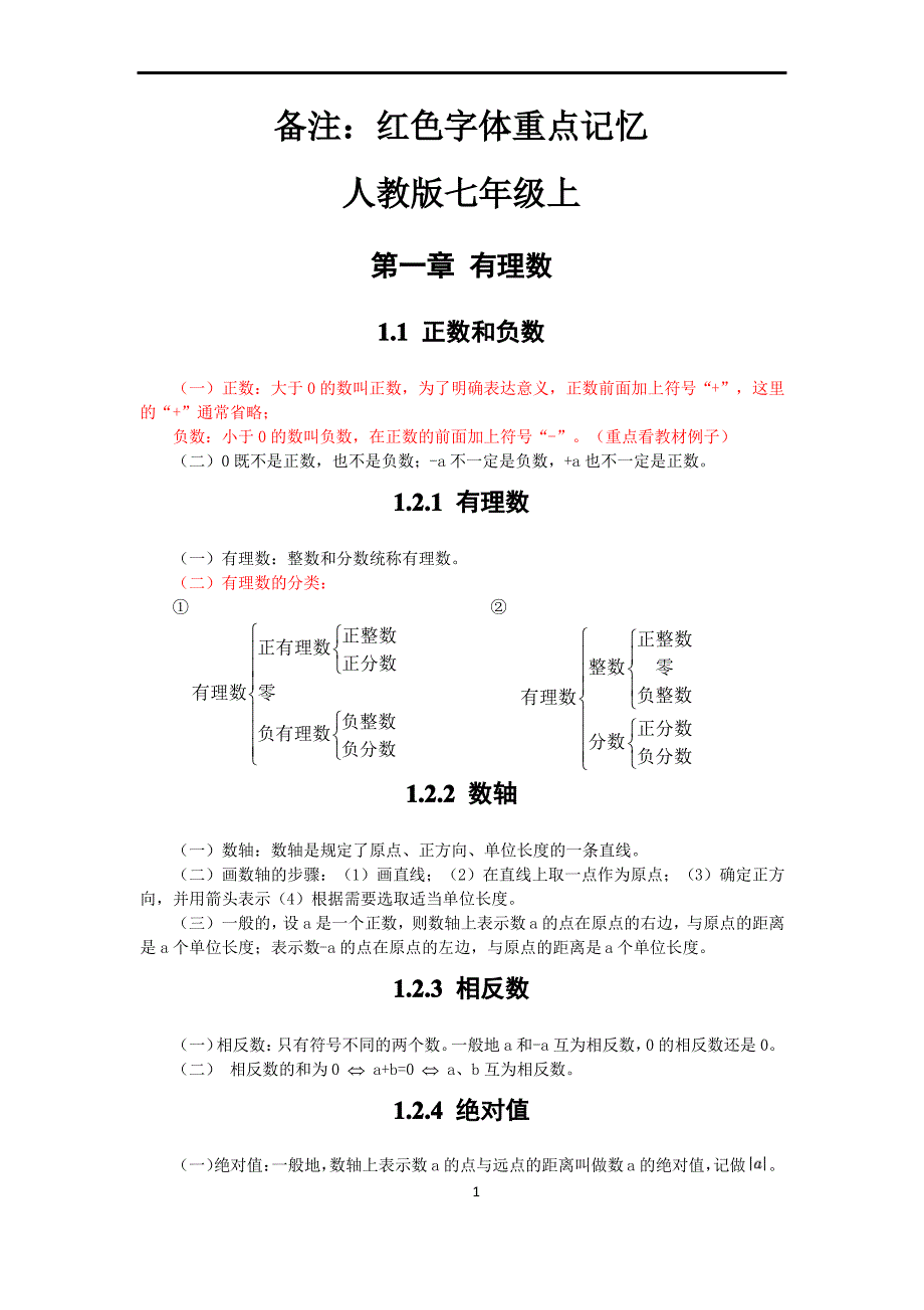 初中教材知识点梳理_第1页