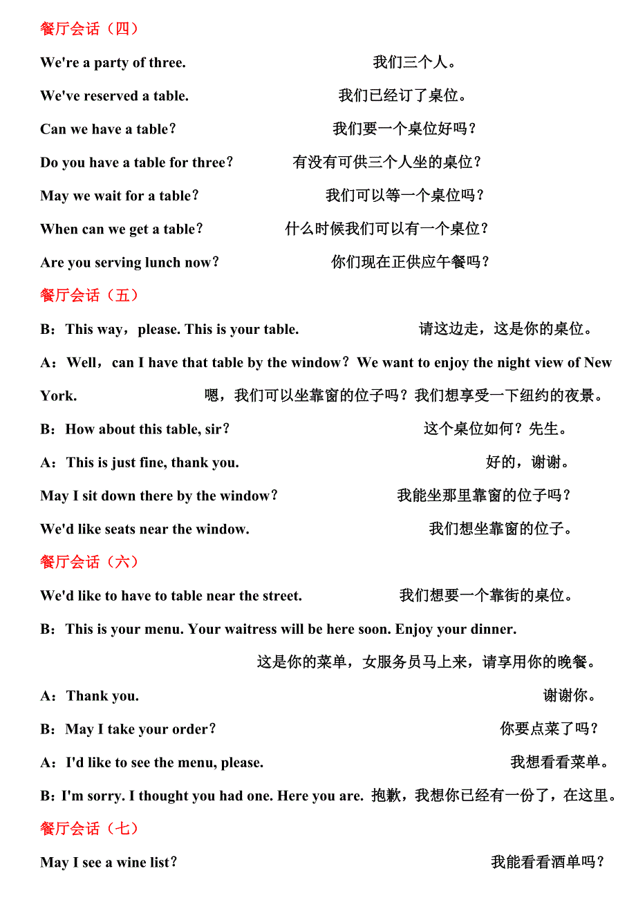 常用餐厅英语会话大全.doc_第2页