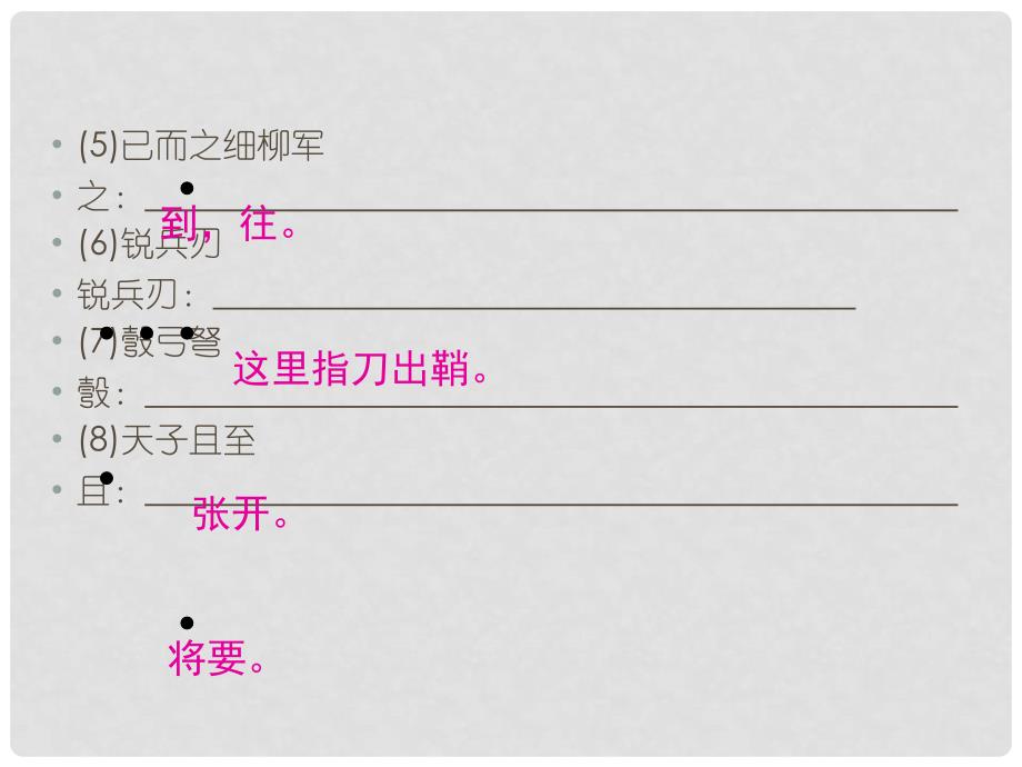 八年级语文上册 第六单元 23 周亚夫军细柳课件 新人教版_第4页