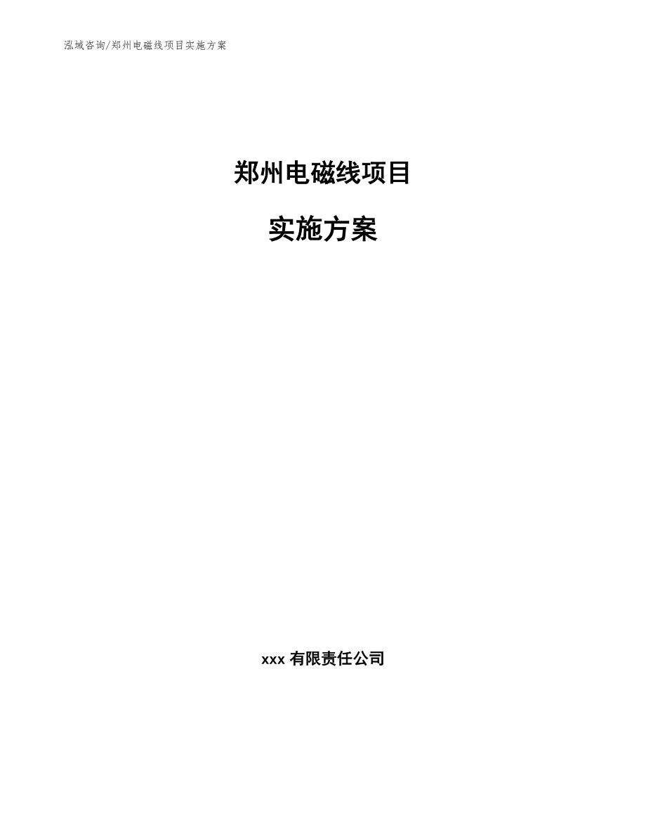 郑州电磁线项目实施方案（范文模板）_第1页