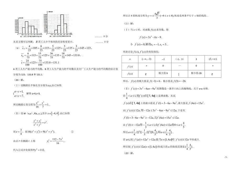 2009年高考数学文科试卷(宁夏文)含答案_第5页