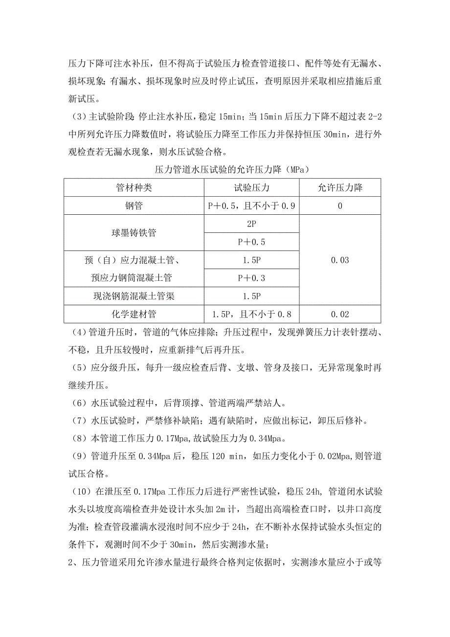 球墨铸铁管道水压试验方案_第5页