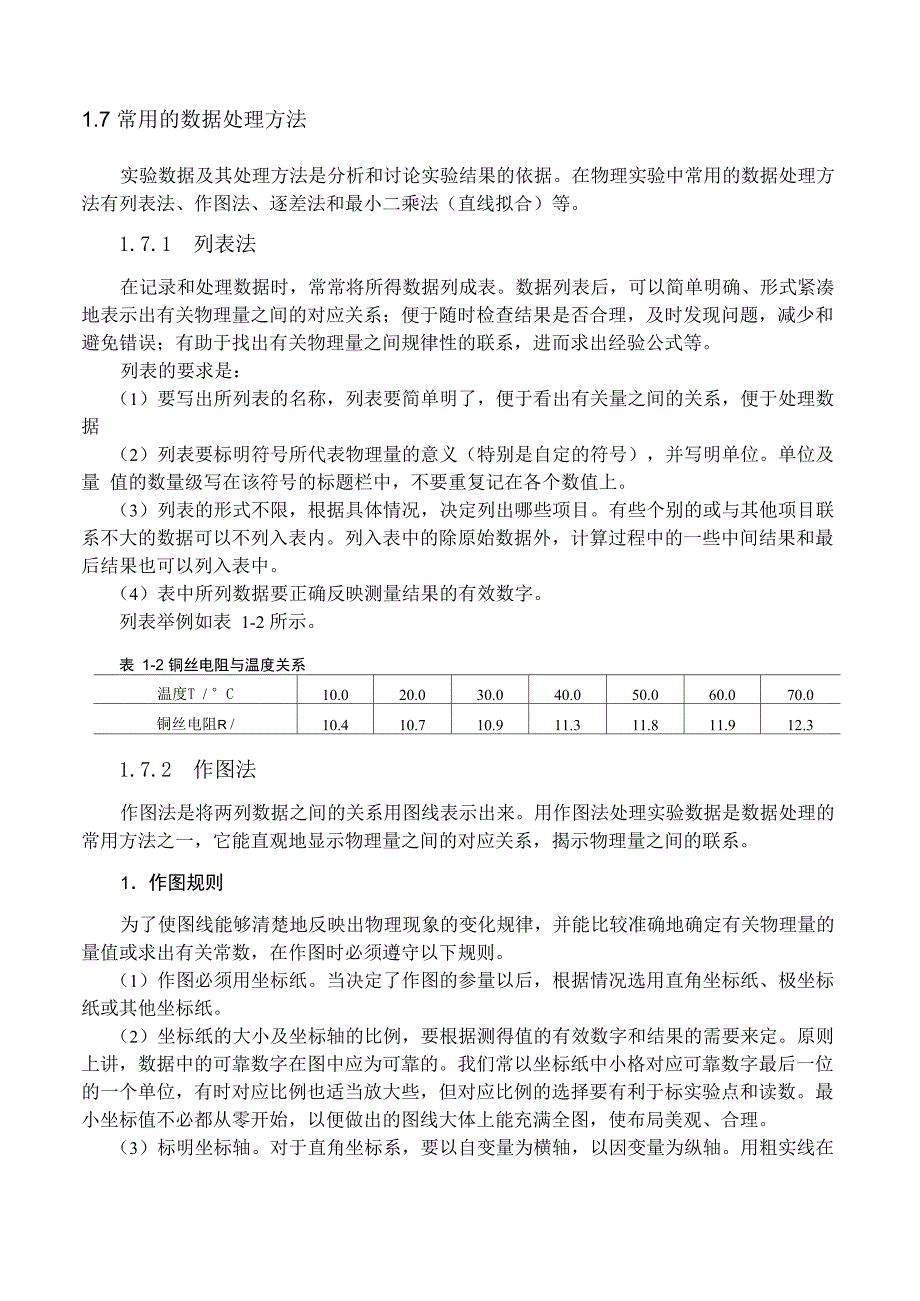 大学物理实验 常用的数据处理方法_第1页