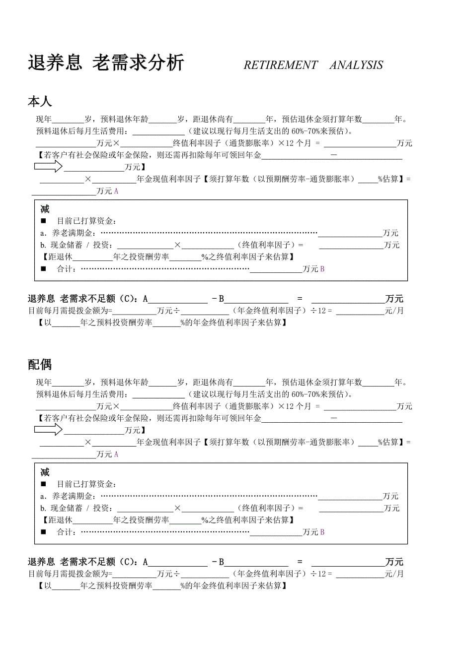 财务保险需求分析手册12页_第5页