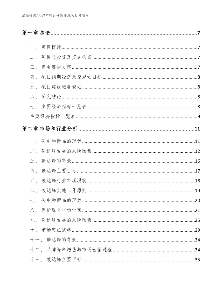 天津市碳达峰新能源项目策划书_模板范文_第2页