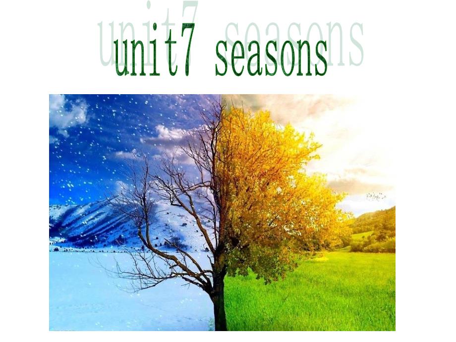 四年级下册英语课件Unit7Seasons闽教版共11张PPT_第1页