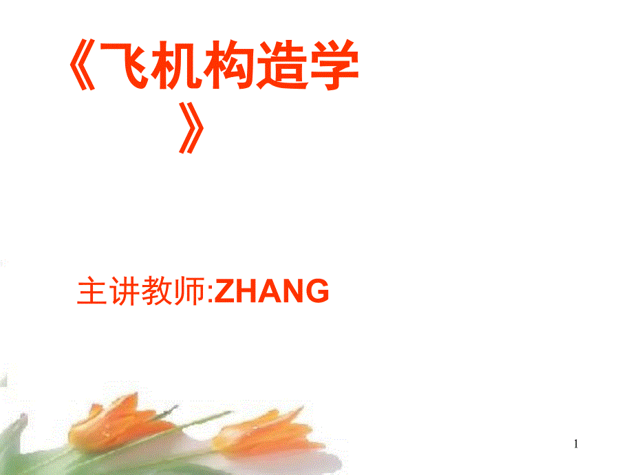 飞机构造基础第1章飞机结构PPT课件_第1页